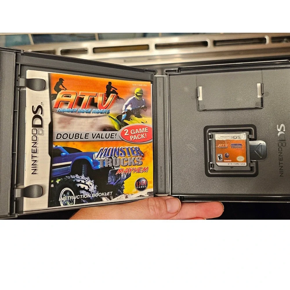 Nintendo DS Game Lot Cars 2 Up Rayman Rabbids Hot Wheels ATV Brain Age Bundle